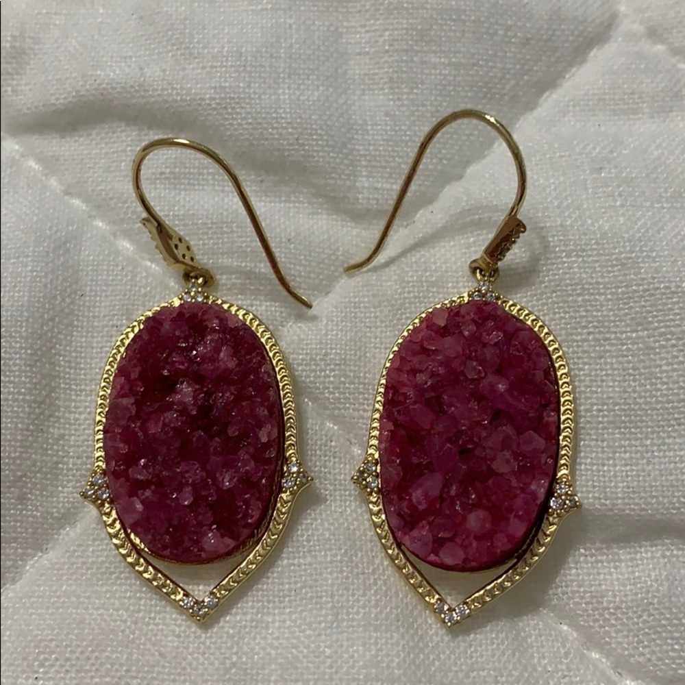 Stella and dot druzy earrings